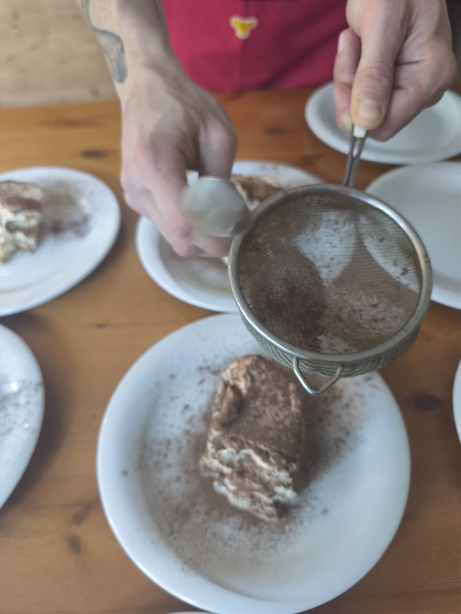 Family-style table arrangement